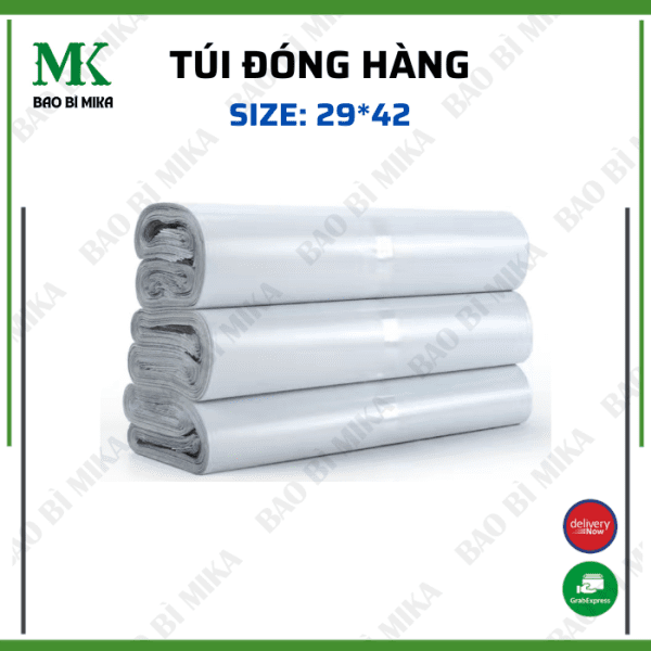 Cuộn 100 túi đóng hàng tiện lợi không thấm nước kích thước 29*42cm